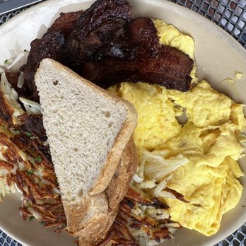 Snooze, an A.M. Eatery - The Snooze Classic* with some crispy bacon!! - Breakfast & Brunch Near Me - Tempe, Arizona Snooze, an A.M. Eatery - The Snooze Classic* with some crispy bacon!! - Breakfast & Brunch Near Me - Tempe, Arizona