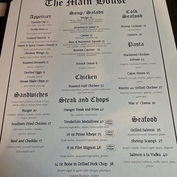 The Main House - Menu - New American Near Me - Saint Charles, Missouri The Main House - Menu - New American Near Me - Saint Charles, Missouri
