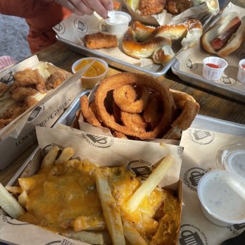 Lowry Beer Garden - Fish & Chips, Pretzel, Kids Chicken Nuggets, Green Chili Fry, Onions Rings, kids hot dog. - Burgers Near Me - Denver, Colorado