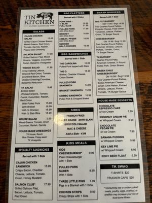 Menu photo 3 Tin Kitchen Weston, MO
