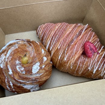 Mari Bakeshop - Lemon poppy and Raspberry croissants - Bakeries Near Me - Calgary, Alberta
