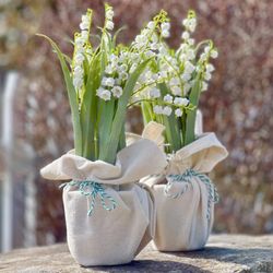Faux lily of the valley drop in