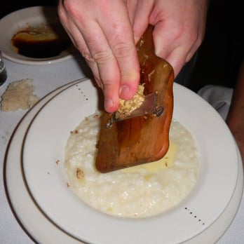 Palio - white risotto with fontina cheese and shaved piemontese white truffles - Italian Near Me - San Francisco, California Palio - white risotto with fontina cheese and shaved piemontese white truffles - Italian Near Me - San Francisco, California