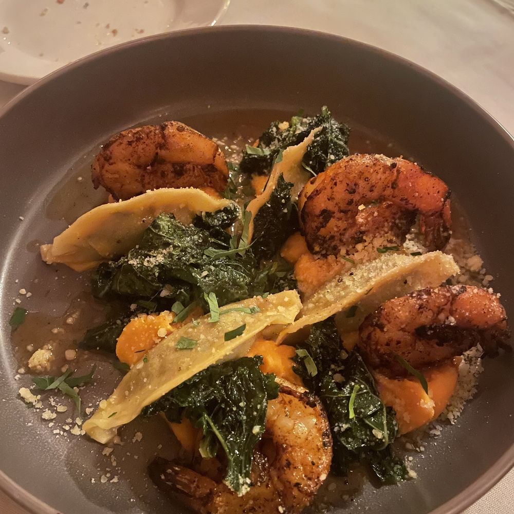 Blackened Shrimp & Pansotti