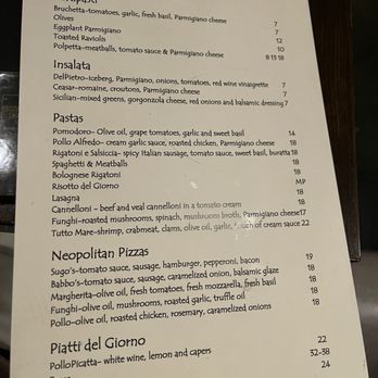 Sugo's Spaghetteria - In person menu - Italian Near Me - Frontenac, Missouri Sugo's Spaghetteria - In person menu - Italian Near Me - Frontenac, Missouri