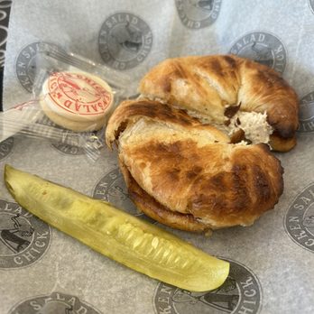 Chicken Salad Chick - Original chicken on a croissant, pickle and a sweet dessert - Sandwiches Near Me - Jacksonville, Florida Chicken Salad Chick - Original chicken on a croissant, pickle and a sweet dessert - Sandwiches Near Me - Jacksonville, Florida