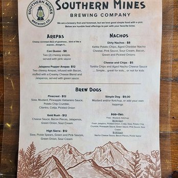 Southern Mines Brewing - The Menu - Brewpubs Near Me - Sonora, California Southern Mines Brewing - The Menu - Brewpubs Near Me - Sonora, California