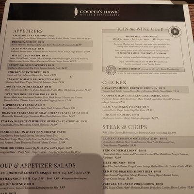 Menu photo 8 Cooper’s Hawk Winery & Restaurant Gurnee, IL