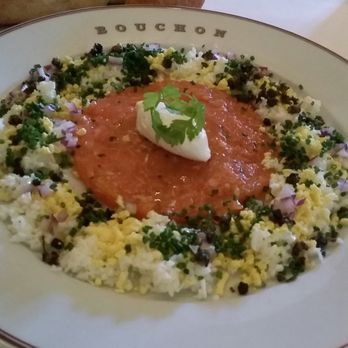 Bouchon - Knife skills on the tartar = "french"... thats one level above "pro" for those of you not in the know - French Near Me - Yountville, California