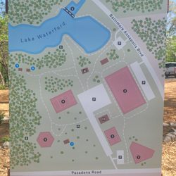 Lake Waterford Park - Lake Waterford Park site map. Very active pickleball games at Court 4!