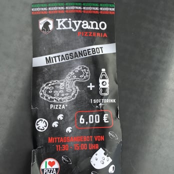Kiyano - Menu 1 - Pizza Near Me - Berlin, BE