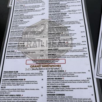Trailhead Public House & Eatery - Menu - Burgers Near Me - Moab, Utah