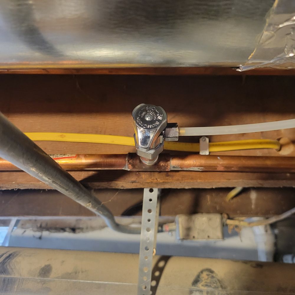 Manny's Plumbing - New water line and shut-off valve installed - Plumbing Near Me