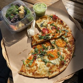 Cheese Board Pizza - Margherita Whole Pizza with salad - Pizza Near Me - Berkeley, California