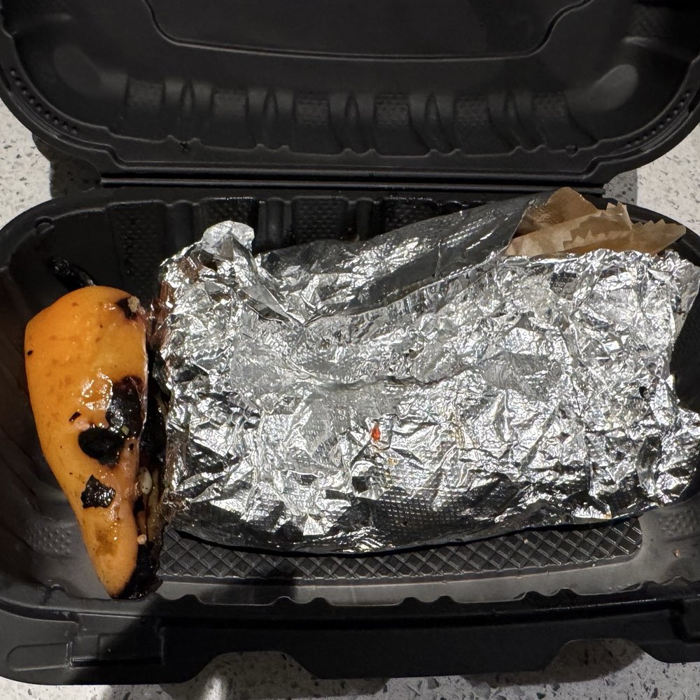 Asada burrito to go Asada burrito to go