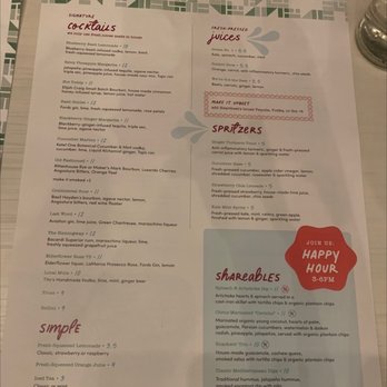 Heartbeet - Drinks menu - New American Near Me - Houston, Texas