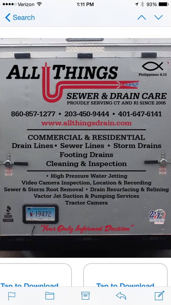 Slide of All Things Sewer And Drain Care