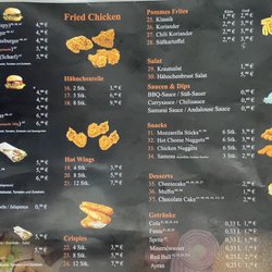 Halal Fried Chicken - Speisekarte Seite 2