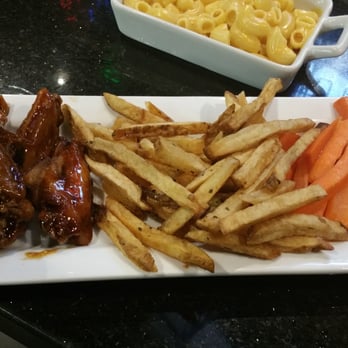 AWSOM Wings Pizza & Burgers - Chicken wings with fries and carrots - Chicken Wings Near Me - Montebello, California