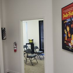 An acting class and our talent management hallway.