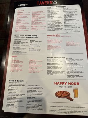Menu photo 6 Tavern 23 Minneapolis, MN