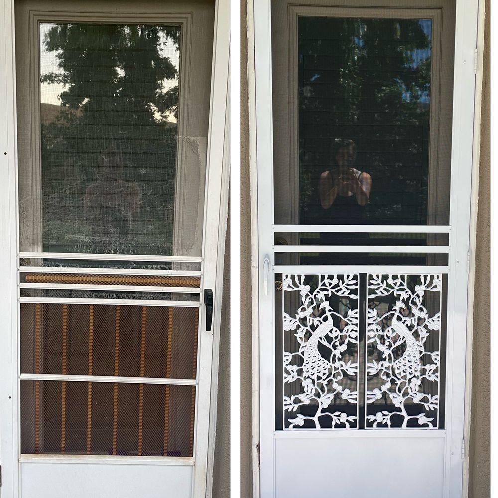 Screenmobile of Simi Valley - Before (Left) and after (Right) from outside of house - Windows Installation Near Me - Simi Valley, California Screenmobile of Simi Valley - Before (Left) and after (Right) from outside of house - Windows Installation Near Me - Simi Valley, California