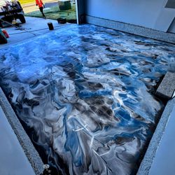 Zachary Daniel Concrete - Metalic Epoxy Garage in Greenville, SC