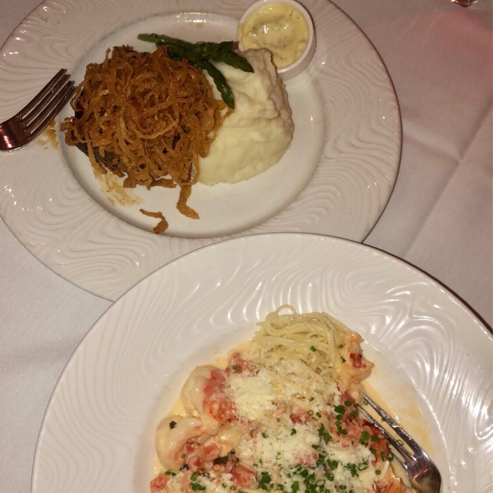Lightfoot Restaurant - Lobster and Lobster & Shrimp Pasta Steak with mashed potatoes and asparagus - American Near Me - Leesburg, Virginia Lightfoot Restaurant - Lobster and Lobster & Shrimp Pasta Steak with mashed potatoes and asparagus - American Near Me - Leesburg, Virginia