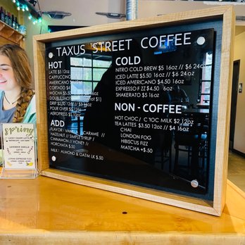 Taxus Street Coffee - Menu (Mar 2023) - Coffee & Tea Near Me - Chesapeake, Virginia