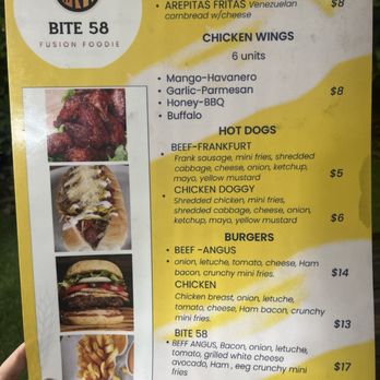 Bite 58 - Menu - Burgers Near Me - Miami, Florida