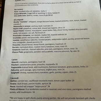 Mimo - Food menu - Italian Near Me - Houston, Texas
