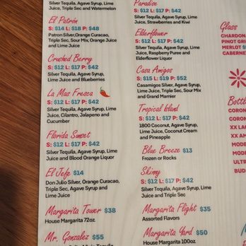 Margarita Island Mexican Kitchen & Bar - Margarita selection from menu - Pop-Up Restaurants Near Me - Ormond Beach, Florida Margarita Island Mexican Kitchen & Bar - Margarita selection from menu - Pop-Up Restaurants Near Me - Ormond Beach, Florida