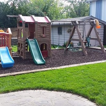 Precision Landscaping - a backyard play area - Landscaping Near Me - Salina, Kansas