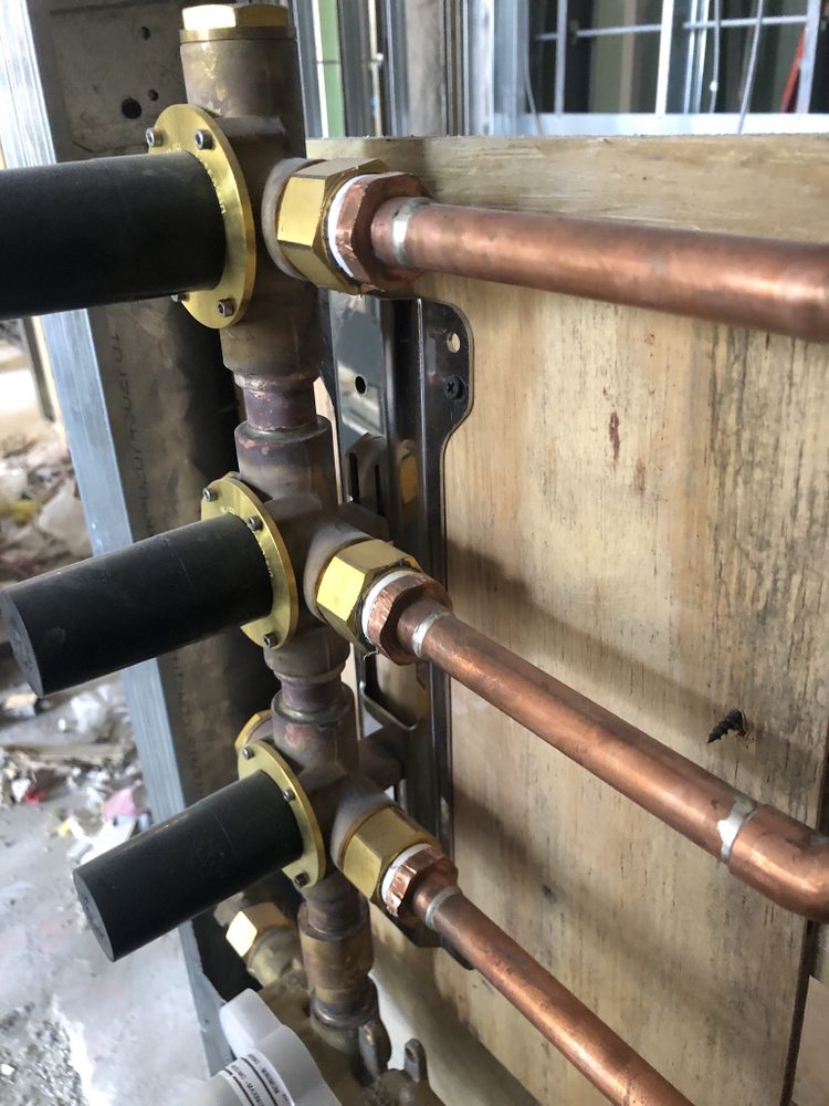 Slide of plumbing service