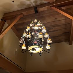 Obsidian Dining Room - Obsidian light fixture.