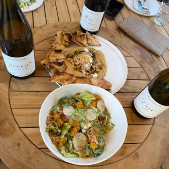 Old Westminster Winery - Humus and Autumn Caesar salad - Wineries Near Me - Westminster, Maryland