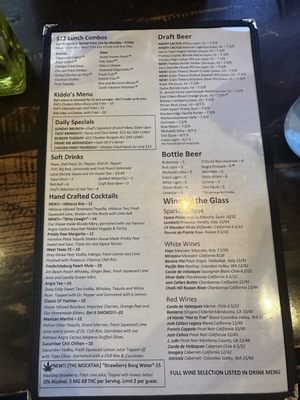 Menu photo 2 Angry Cactus San Angelo, TX