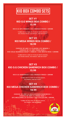 Menu photo 2 KIO Korean Fried Chicken Las Vegas, NV Menu photo 2 KIO Korean Fried Chicken Las Vegas, NV