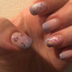 New Tiffany Spa - Ombré lavender with flower stickers