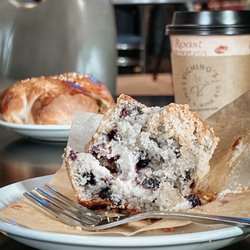 Blueberry with cream cheese muffin