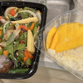 Jitlada - Spicy eggplant Mango Sticky Rice - Thai Near Me - Los Angeles, California