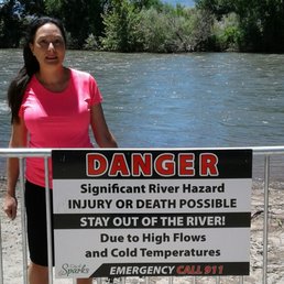River is high.