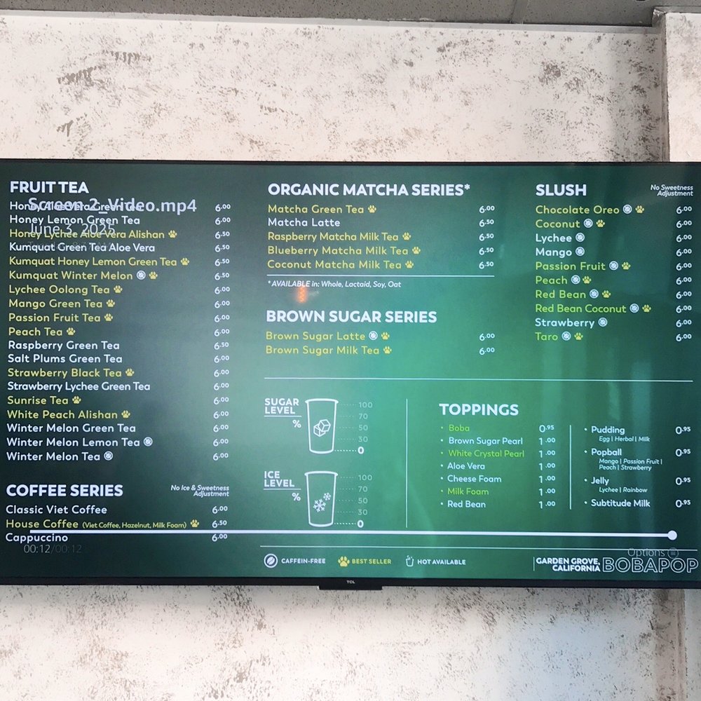 BobaPOP Tea Bar - Menu - Tea Rooms Near Me - Garden Grove, California BobaPOP Tea Bar - Menu - Tea Rooms Near Me - Garden Grove, California