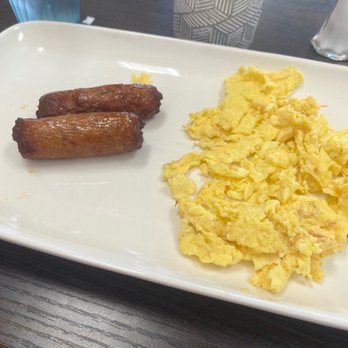 Cups Cafe - Eggs and Sausage, my go to plate. Really good food and ambiance - Breakfast & Brunch Near Me - Palm Desert, California Cups Cafe - Eggs and Sausage, my go to plate. Really good food and ambiance - Breakfast & Brunch Near Me - Palm Desert, California