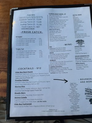 Menu photo 1 Olde Bay Cafe Dunedin, FL
