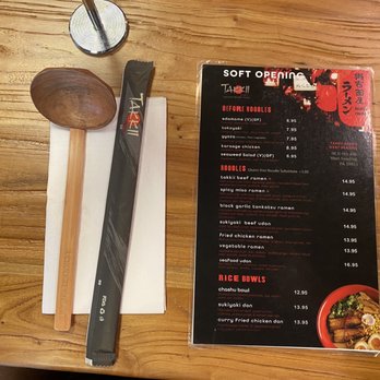 Takkii Ramen - West Reading - Menu and place setting - Ramen Near Me - West Reading, Pennsylvania Takkii Ramen - West Reading - Menu and place setting - Ramen Near Me - West Reading, Pennsylvania