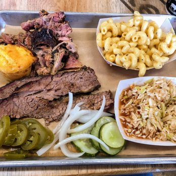 Naked Q BBQ - Sliced brisket, chopped pork, Mac n Cheese and Carolina slaw - Barbeque Near Me - Phoenix, Arizona Naked Q BBQ - Sliced brisket, chopped pork, Mac n Cheese and Carolina slaw - Barbeque Near Me - Phoenix, Arizona