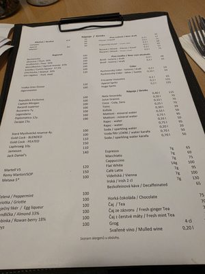 Menu photo 1 U Kroka Prague, PR Menu photo 1 U Kroka Prague, PR