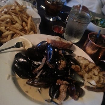Union Public House - Mussels with fries and a Moscow Mule in a copper cup...highly recommended!! - American Near Me - Tucson, Arizona Union Public House - Mussels with fries and a Moscow Mule in a copper cup...highly recommended!! - American Near Me - Tucson, Arizona