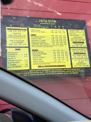 Menu photo 1 Java Stop Stayton, OR Menu photo 1 Java Stop Stayton, OR